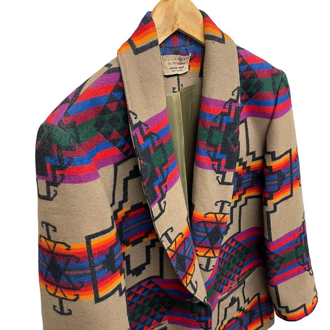 Pendleton Native Pattern Wool Jacket Size M Rare … - image 3