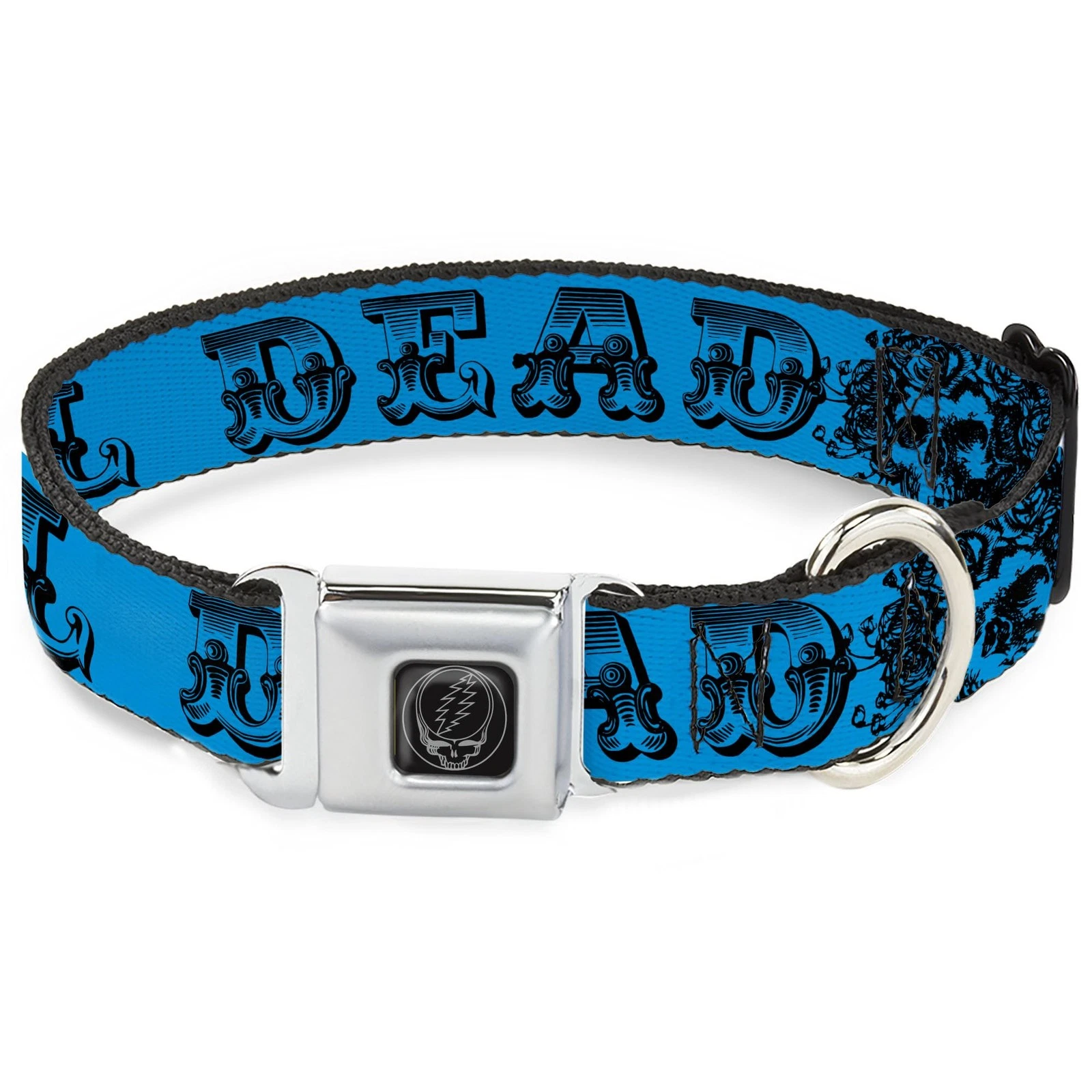 Grateful Dead Pet Collar, Dog Collar Metal Seatbelt Buckle, Grateful Dead Text S