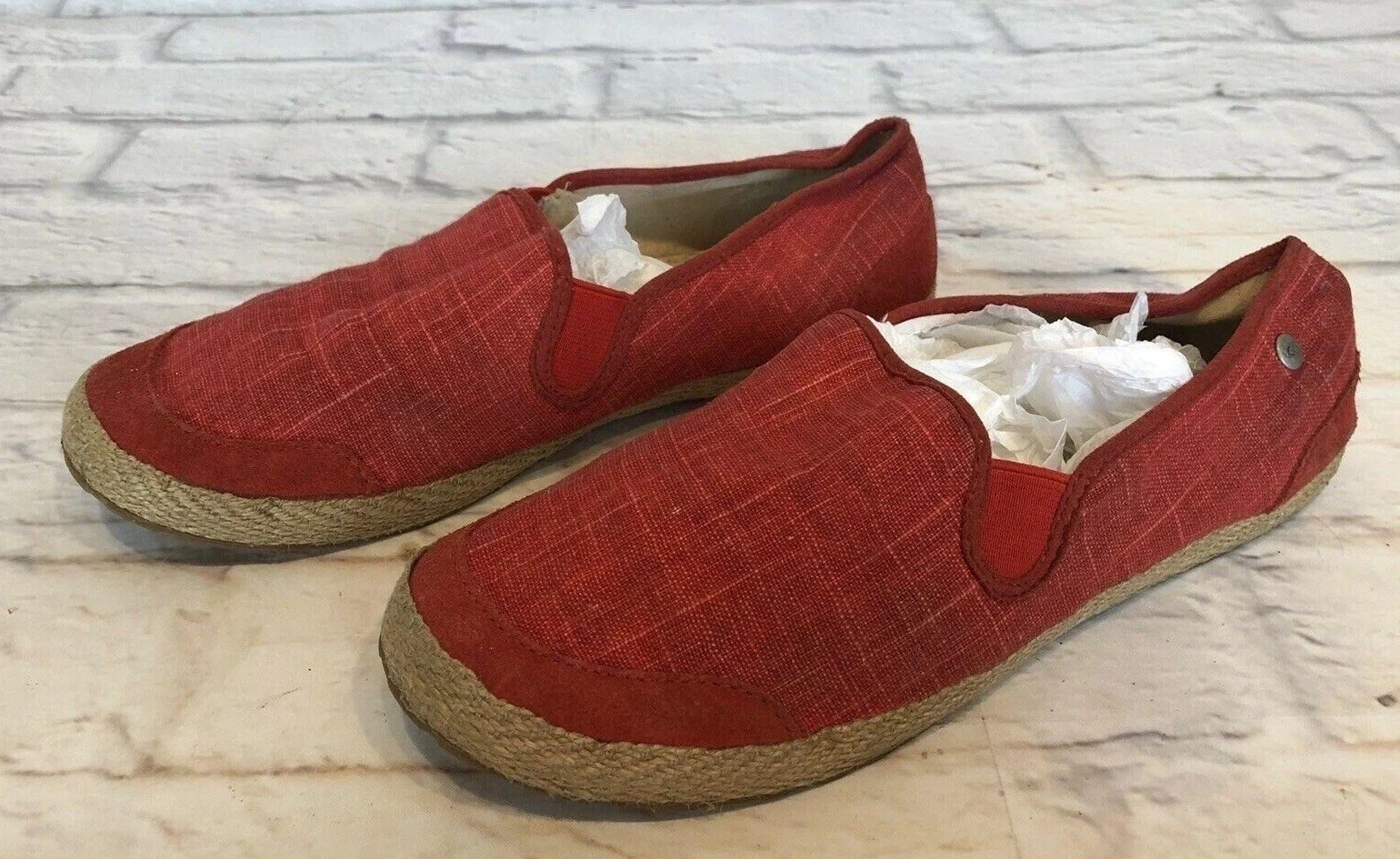 Scarpe basse mocassini casual UGG Delizah rosso slip on 1002886 donna 9 5 (9g4)