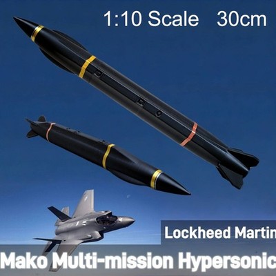 3D Printed 30cm 1:10 Military Model USAF Lockheed Martin MAKO Hypersonic Missile
