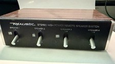 Realistic Stereo High Power Remote Speaker Switch 40-135 Simulated Walnut Grain