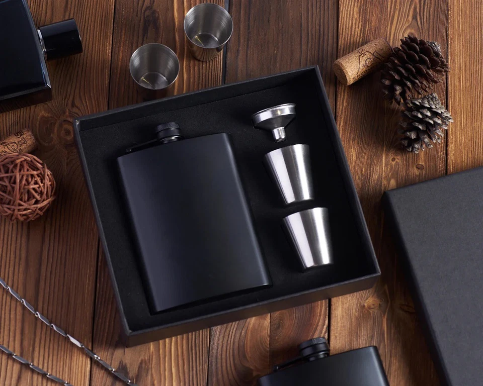 Wedding Hip Flask 6oz Personalised Engraved Gift for Groom Best Man Usher Steel - Image 2 of 4