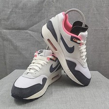 Nike Air Max 1 Tenis 319986-116 Para Mujer Talla 9 Gris/Azul Atlético Caminar