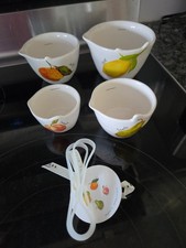 Rae Dunn Lemon Peach Pear Orange  Measuring Cups Set New
