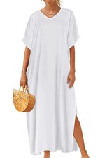 Kaftan Dresses for Oversized Long Batwing Sleeve Caftan V Neck Beach Cover Up...