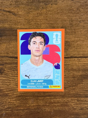 2026 Panini FIFA World Cup - Elijah Just - Orange Amazon Parallel Sticker NZL 18