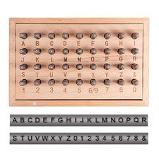 Iron Number Alphabet Punch Sets, 36pcs 1.5mm 1/16 inch Uppercase Alphabet A ...