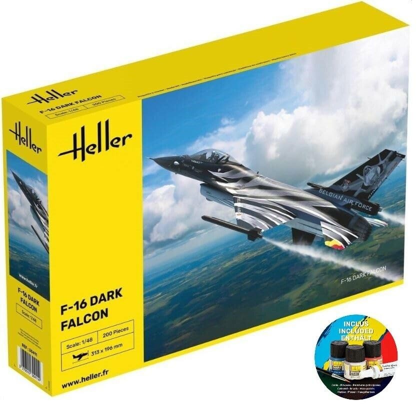 СТАРТОВЫЙ КОМПЛЕКТ Heller 35411 F-16 Dark Falcon 148 16890₽