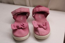 Sugar Toddler Sparkle Pink Bow Mary Jane Ankle Strap Sandals 11 Comfort Foam