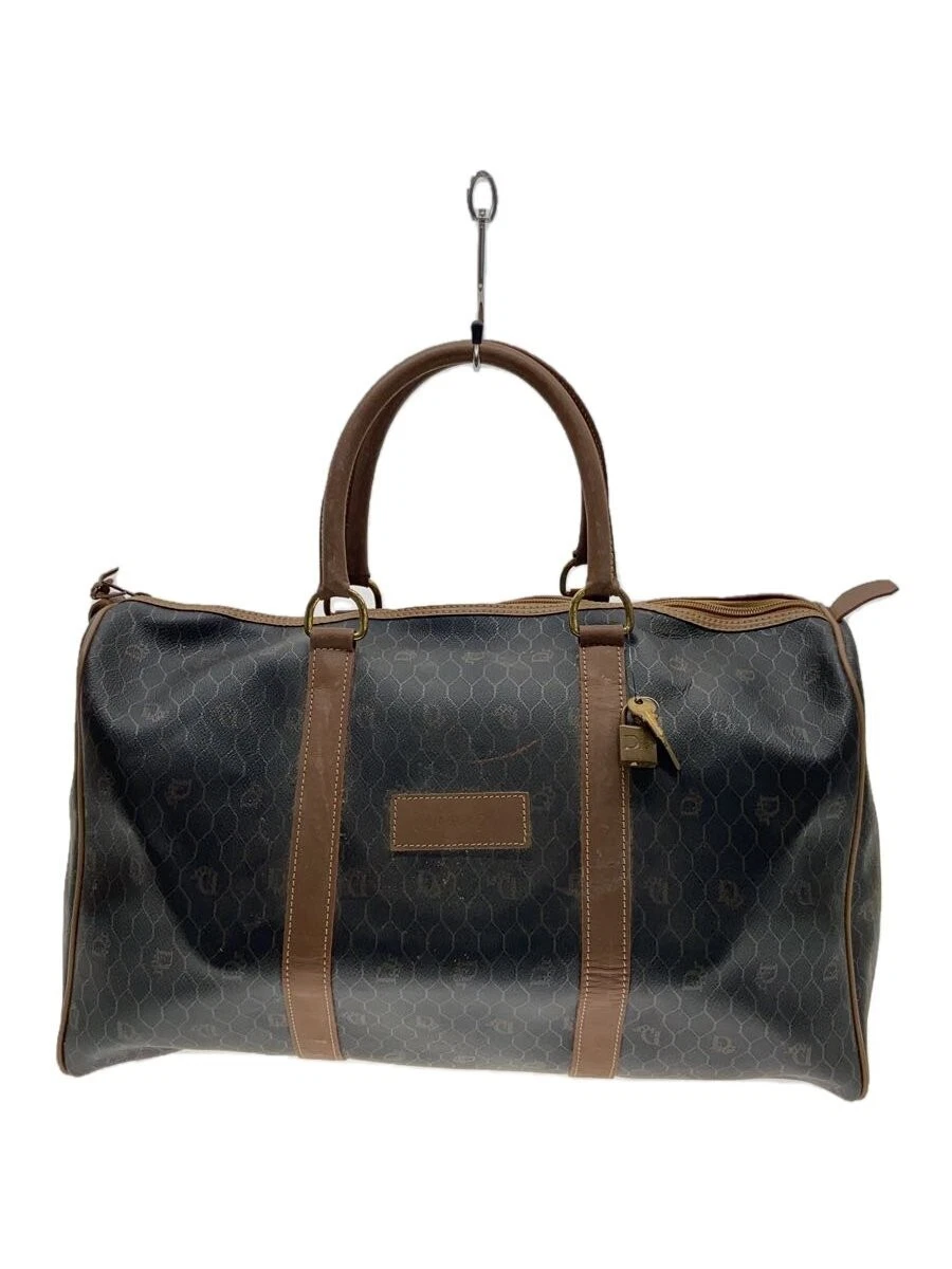 Sac Christian Dior Boston/Pvc/Brw/Motif intégral