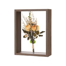 Dried Flower Frame, 6 x 8 Inch Wooden Shadow Box Frame Coffee