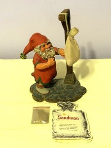 Rare Vintage 1994 Enesco Klaus Wickl Sandman Gnome Figurine