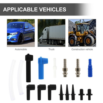 #ad #ad 16 Pcs Brake Oil Parts Bleeder Hose Fitting Bleeding Tube Adapter Change Kit $15.97