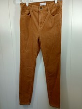 Made and Loved LOFT Corduroy Pants Camel Size 27/4 Hight Waist Skinny Womens