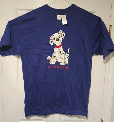 Vintage Disney Store Embroidered 101 Dalmations Crew T-Shirt Movie Tee Size XL