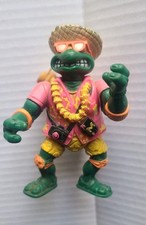 VINTAGE 1992 Teenage Mutant Ninja Turtles TMNT Hawaiian Beachcombin’ Mike Figure