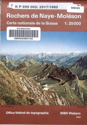 Rochers de Naye - Moléson. Carte nationale de la Suisse 1:25 000. Assemb 2518356