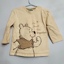 Disney Baby Winnie the Pooh I'm Small But Important Beige Long Sleeve Shirt 24mo