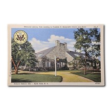 Postcard Franklin D. Roosevelt Library Hyde Park New York National Archives F750