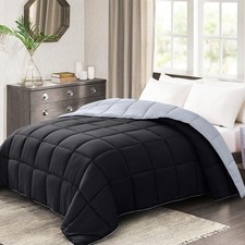 Homelike Moment Comforters Queen Size - Black Duvet Insert Down Alternative B...