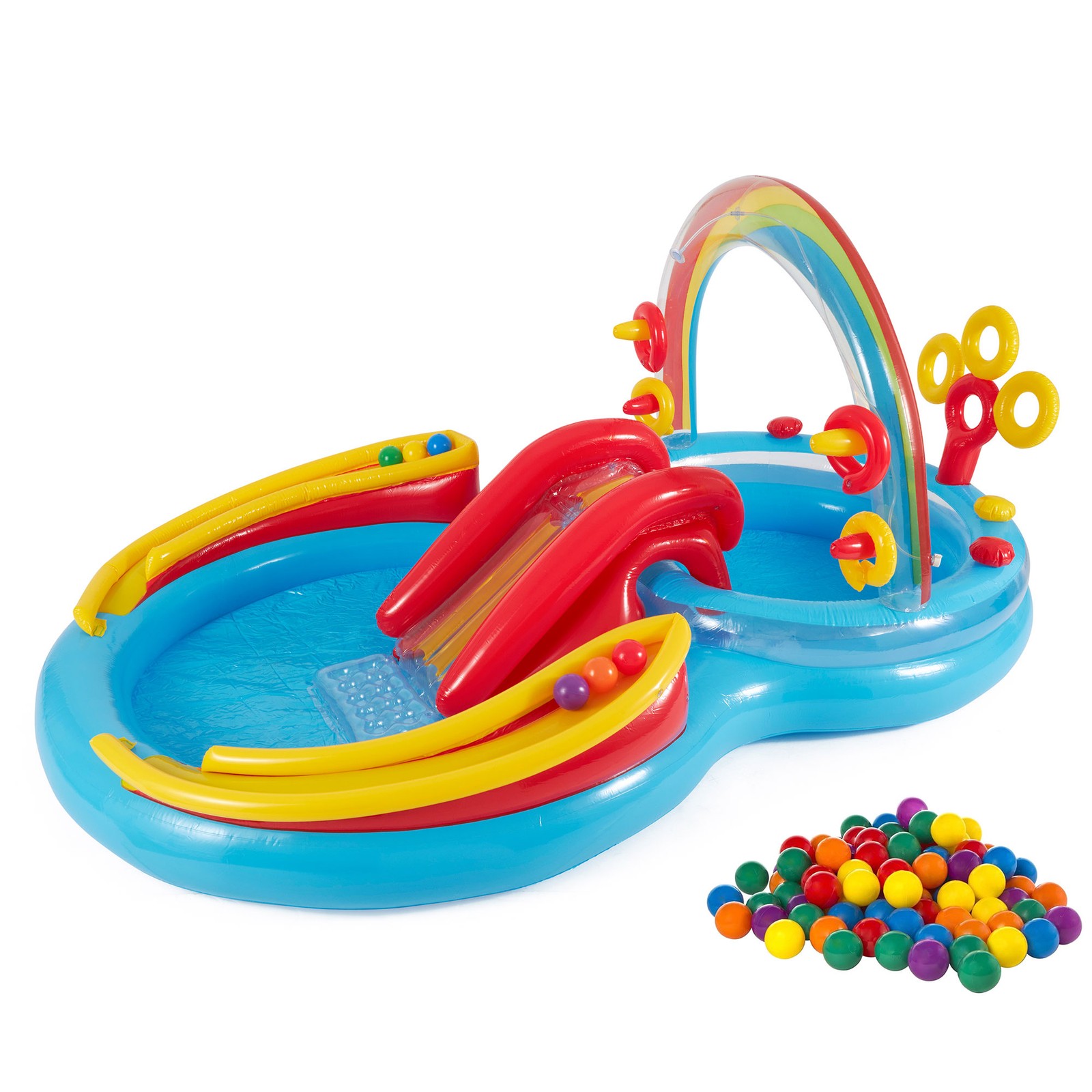 Intex Rainbow Ring Inflatable Play Center Pool w/Multi-Color
