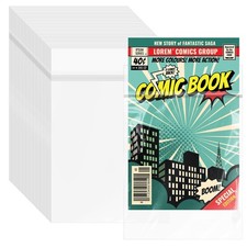 100 Pcs Resealable Graded Comic Book BagsClear Plastic Comic Sleeves for CGC
