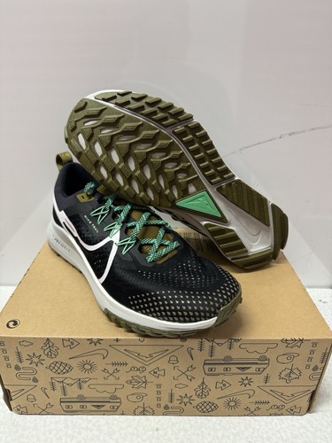 Nike React Pegasus Trail 4 Negro Oliva Flak, DJ6158-006, Hombres Talla:10, Sin Tapa - Imagen 9 de 9