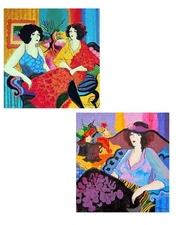 Patricia Govezensky- Set of 2 Serigraph on Paper "Noa and Models Talking"