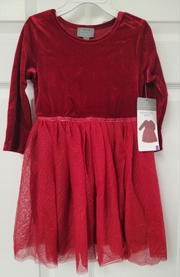 red christmas tutu dress Christmas Pearl Long Sleeve Tutu Dress 2T