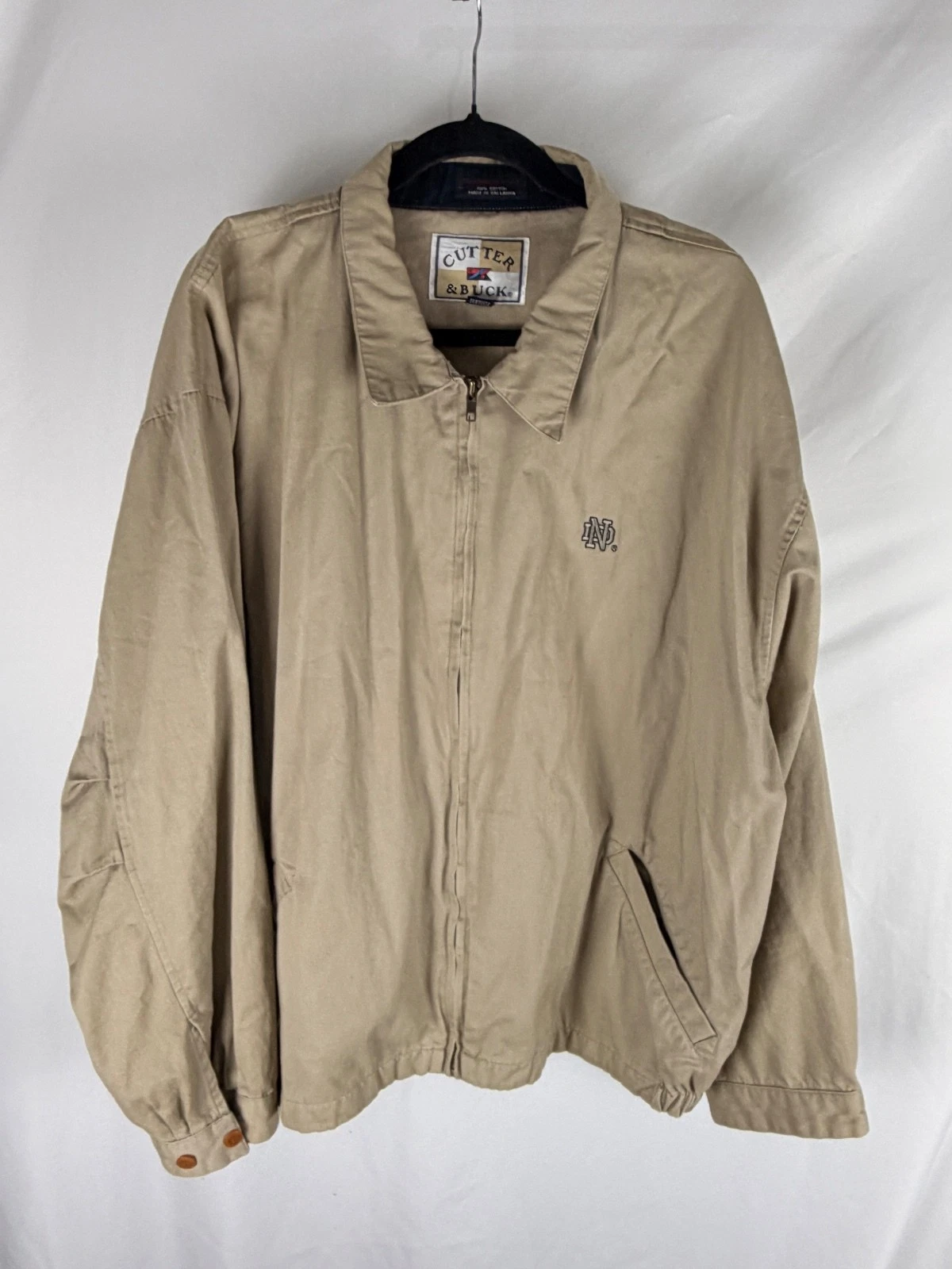 Cutter & Buck Khaki Full-Zip Cotton Jacket Men’s XL image 1