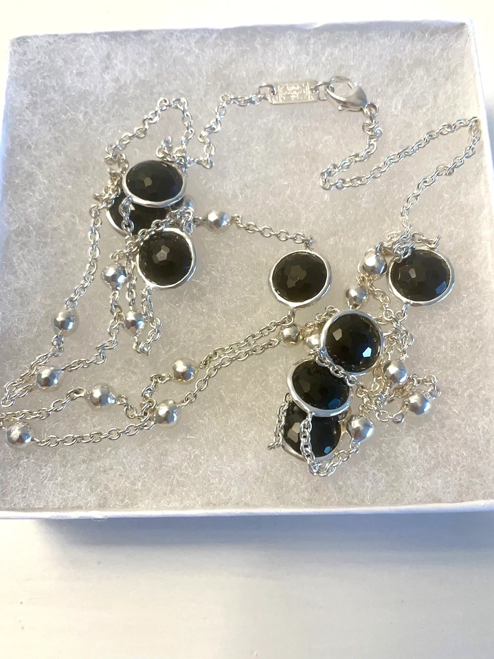 Collar largo Ippolita de plata de ley y ónix negro 38 pulgadas Foto 4 de 4