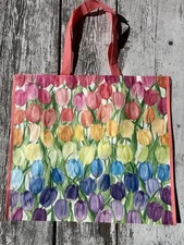 Shopping Tote Bag Floral Flowers COLORFUL TULIPS 🌷 Pretty NEW TJX