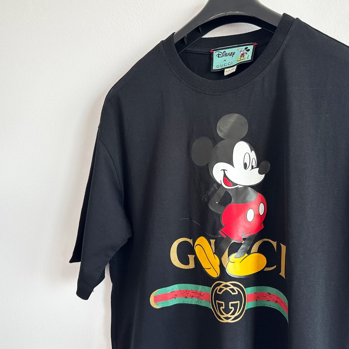 Gucci x Disney Mickey Mouse Print Black Oversize T-Shirt Size S