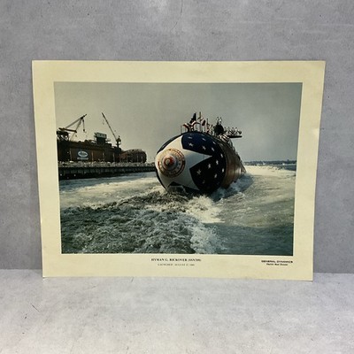 Hyman G. Rickover SSN709 Print Vintage 1983 General Dynamics 11  x 14 