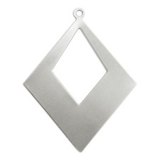 Diamond Washer Stamping Blanks, 2", Nickel Silver, 24 pc- Jewelry Making Discs