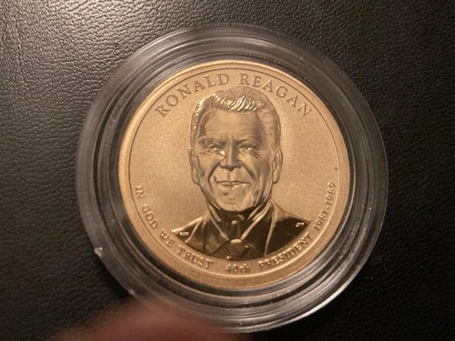 2016S REVERSE PROOF RON REAGAN DOLLAR IN CAPS CAPSULE COIN CHRONICLES SET -READ