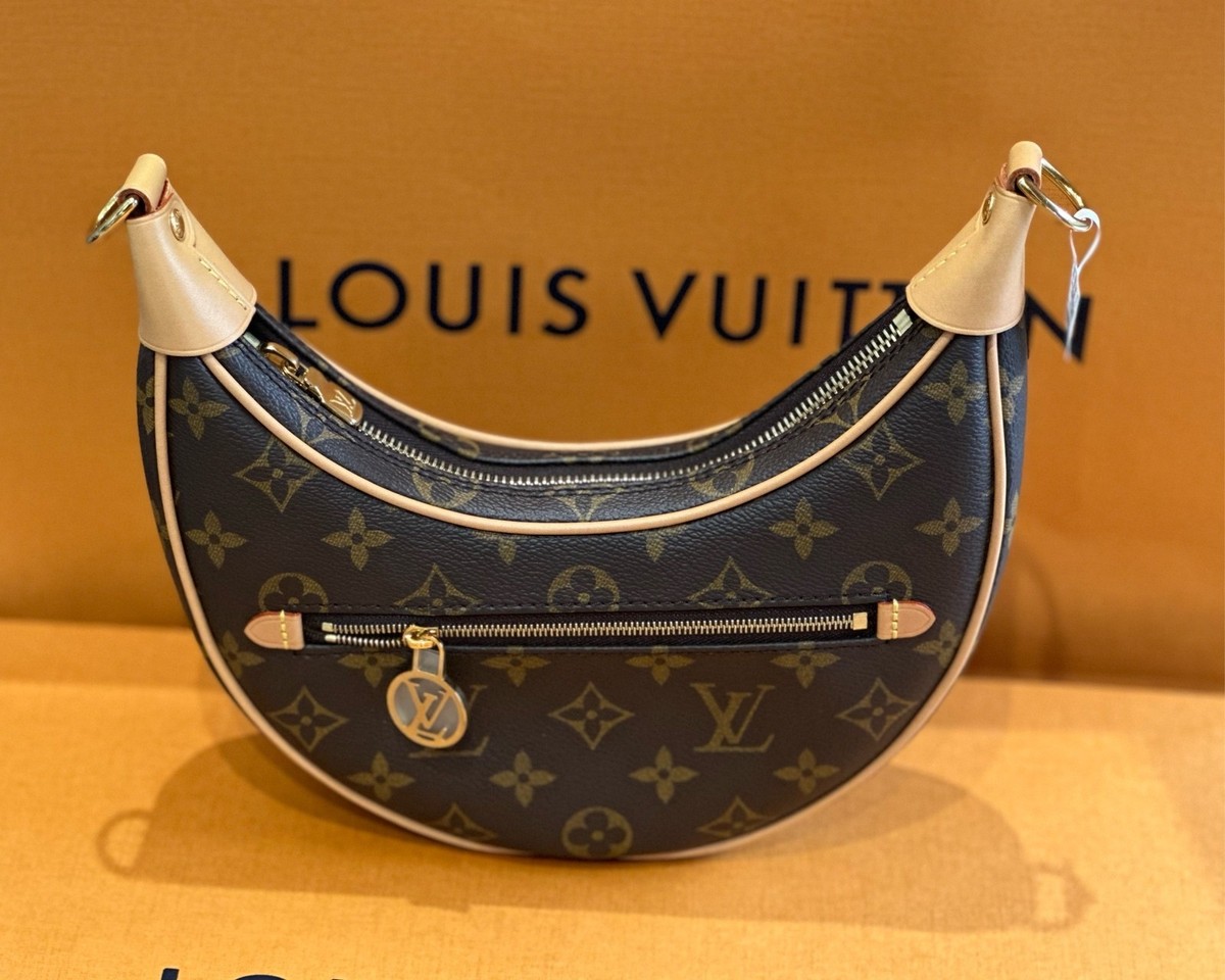 Louis Vuitton LV Loop Monogram Canvas Pea Moon Shoulder Bag For