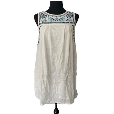 True Craft Floral Embroidered Sleeveless Dress Size Small
