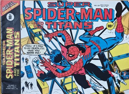 Marvel UK  Spider Man And The Titans Comic #221 4th May 1977