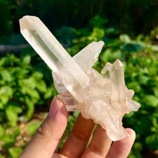 183G A+++Natural white Crystal Himalayan quartz cluster /mineralsls
