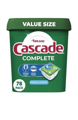 Cascade Complete 78 -Count Fresh Scent Dishwasher Detergent