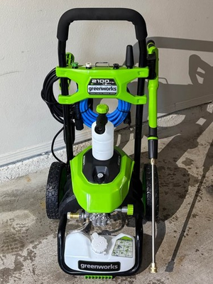#ad GreenWorks GPW2000 1 2100 PSI Electric Pressure Washer $200.00
