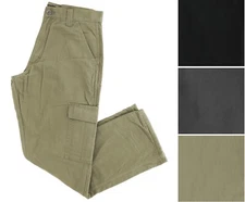 Wrangler Authentics Men's Cargo Pants Regular Fit Twill, Fleece Lined 8-Pockets