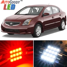 8 x Premium Red LED Lights Interior Package Kit for Nissan Sentra 2007-2014