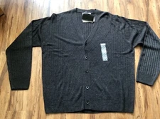 Geoffrey Beene Man’s Button Sweather/Cardigan Extra Soft Gray Size L