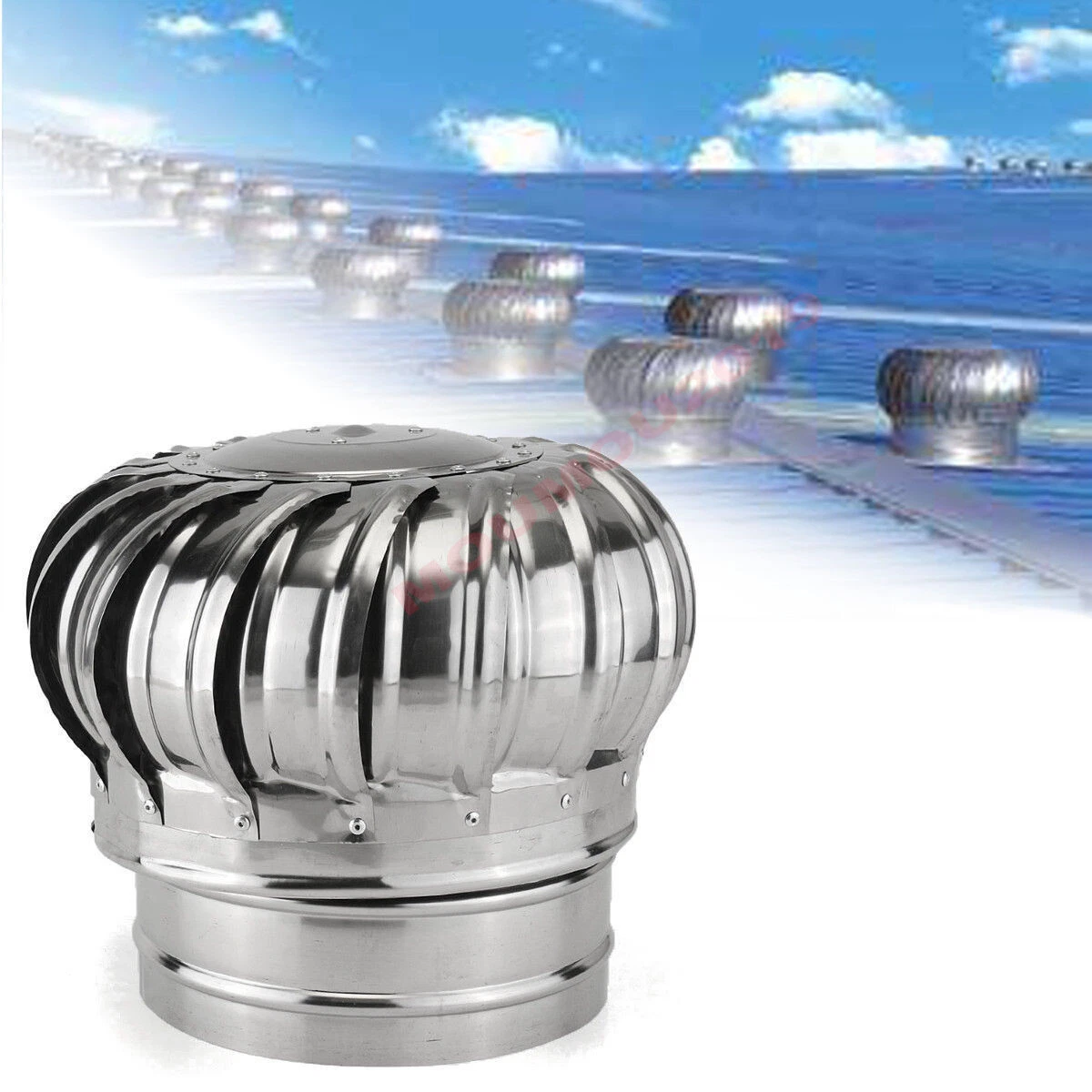 New Wind Turbine Air Roof Vent Exhaust Fan Stainless Steel Ventilator  150/200mm | eBay
