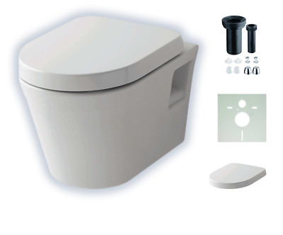 KERAMIKSET TOTO PUPLIC ES TIEFSPÜL-WC SPÜLRANDLOS + SITZ + CT-BESCHICHTUNG CW797