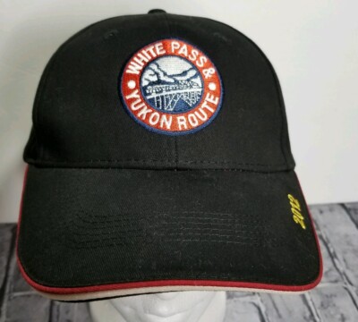 Skagway Alaska White Passage Yukon Route Black Rim Cap 2012 Hoop & Loop closure