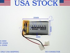 3.7V 600mAh 902035 Lithium Polymer LiPo Rechargeable Battery USA STOCK 