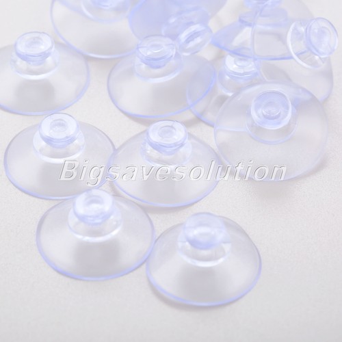 100pcs Clear Suction Cup Sucker Holder 20mm Wall Fridge Hook Hanger Rubber HQ - Picture 10 of 12